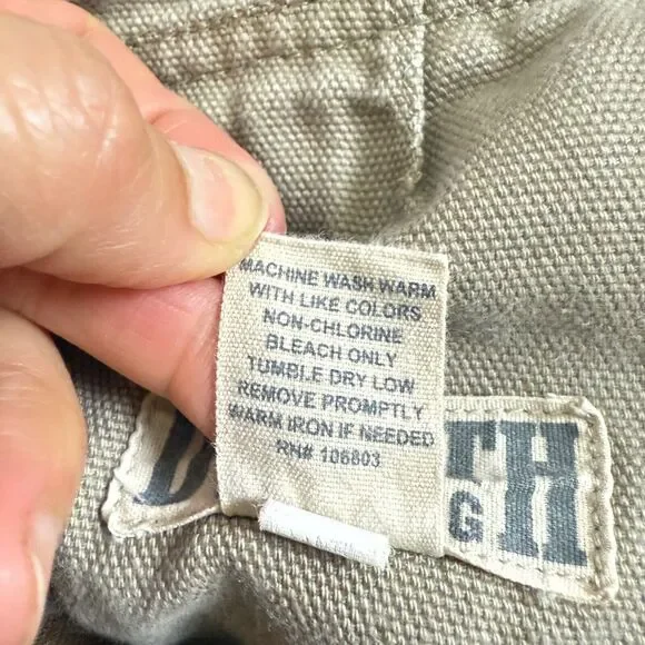 Duluth Cargo Shorts Mens 48 Khaki Thick Canvas Workwear Utility Gusseted